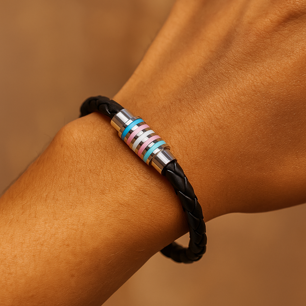 Transgender Leather Bracelet