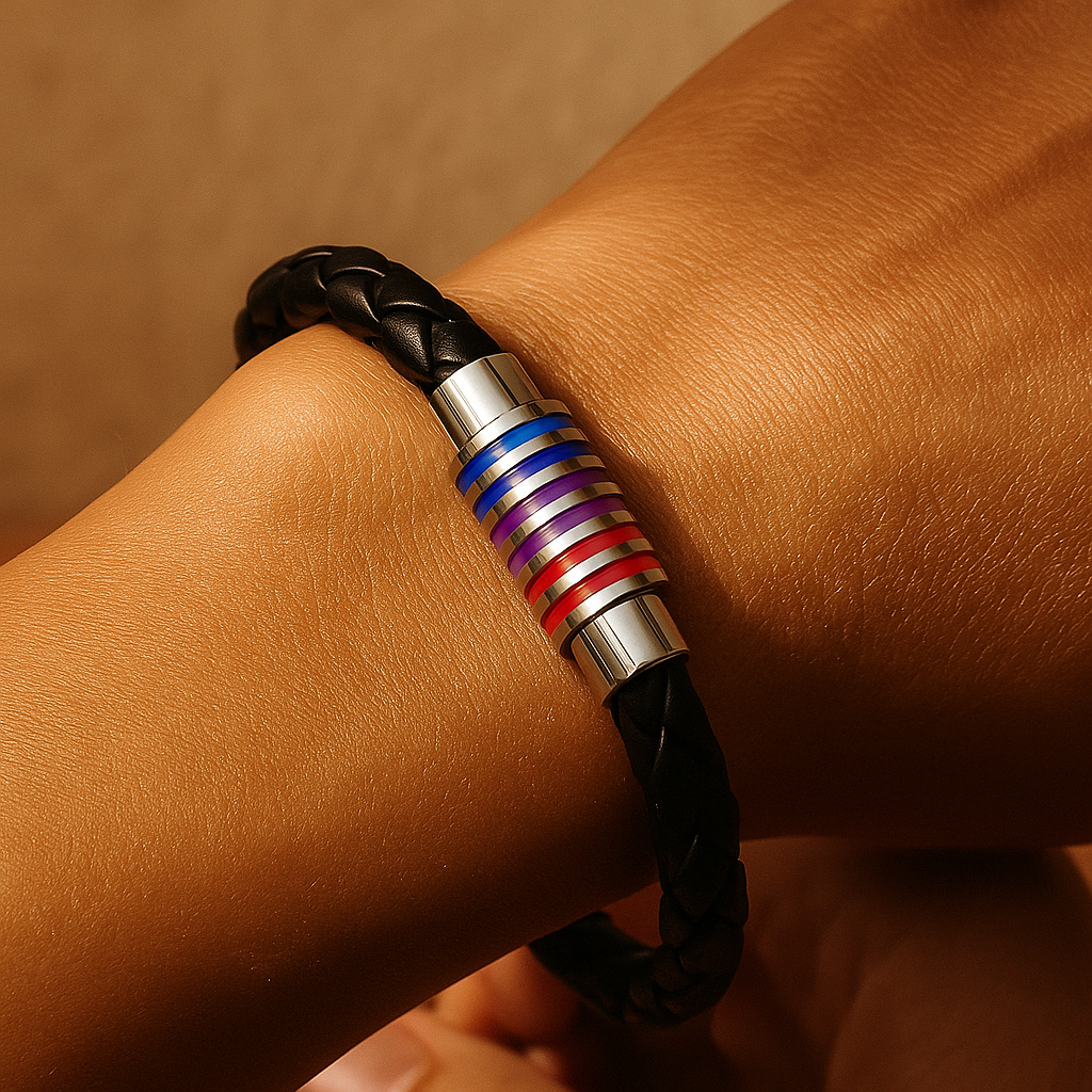 Bisexual Leather Bracelet