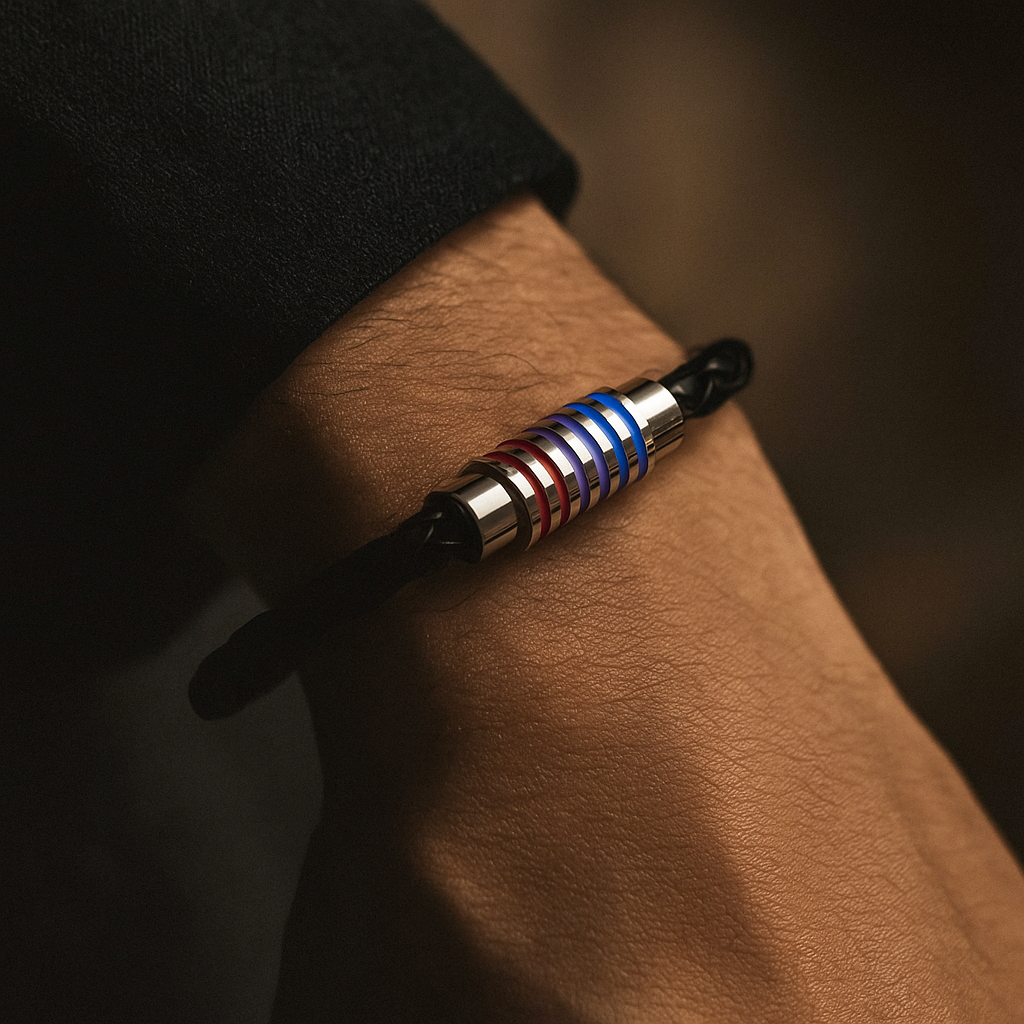 Bisexual Leather Bracelet