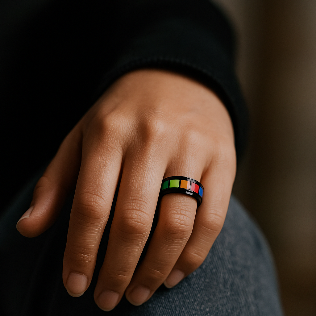 Black Rainbow Ring