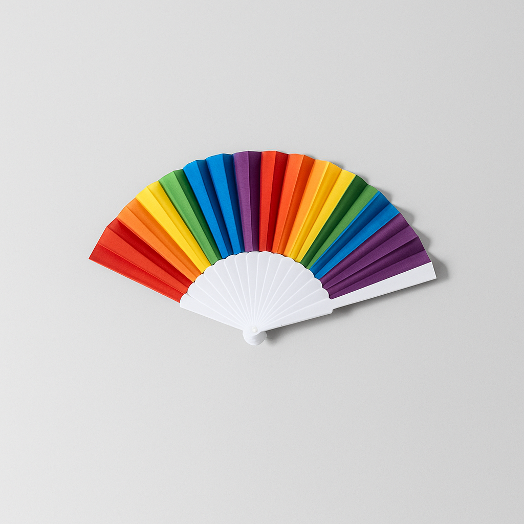 Rainbow Handheld Folding Fan
