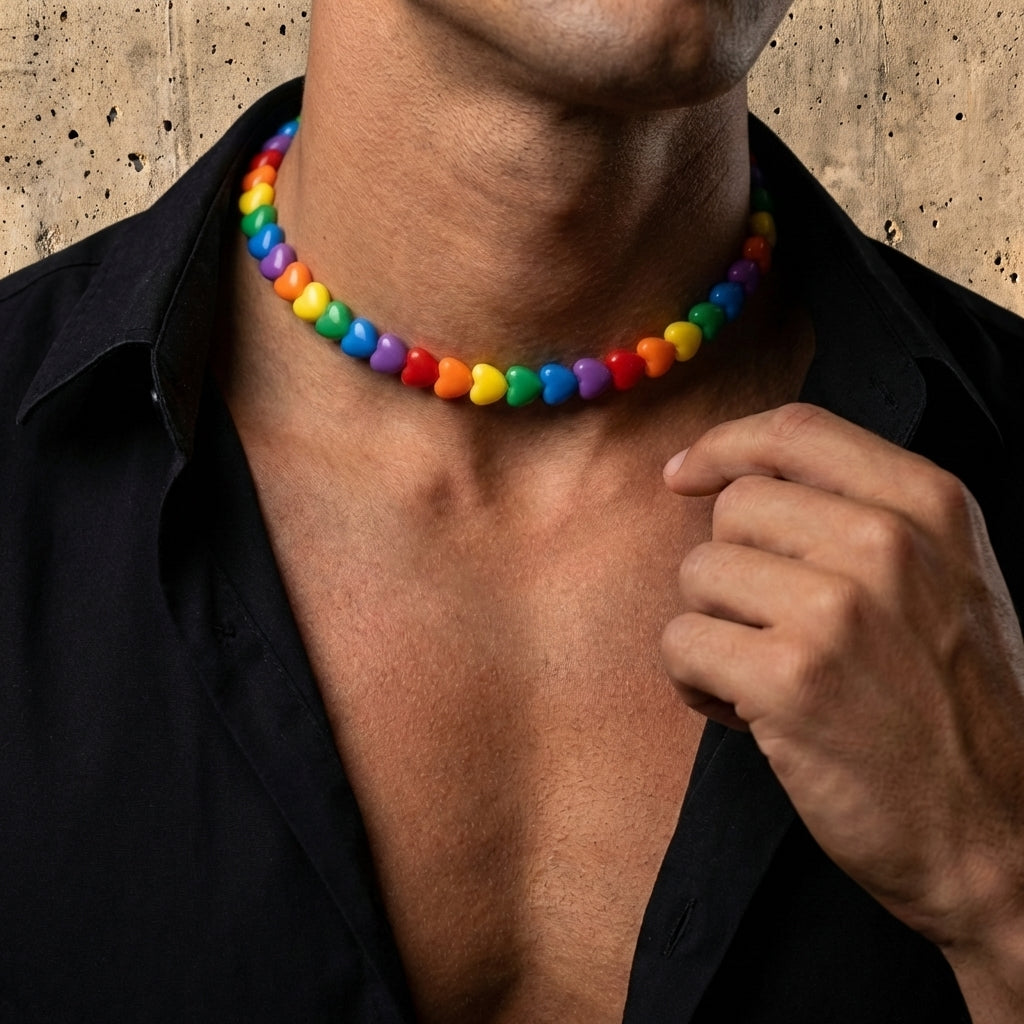 Rainbow Hearts Necklace