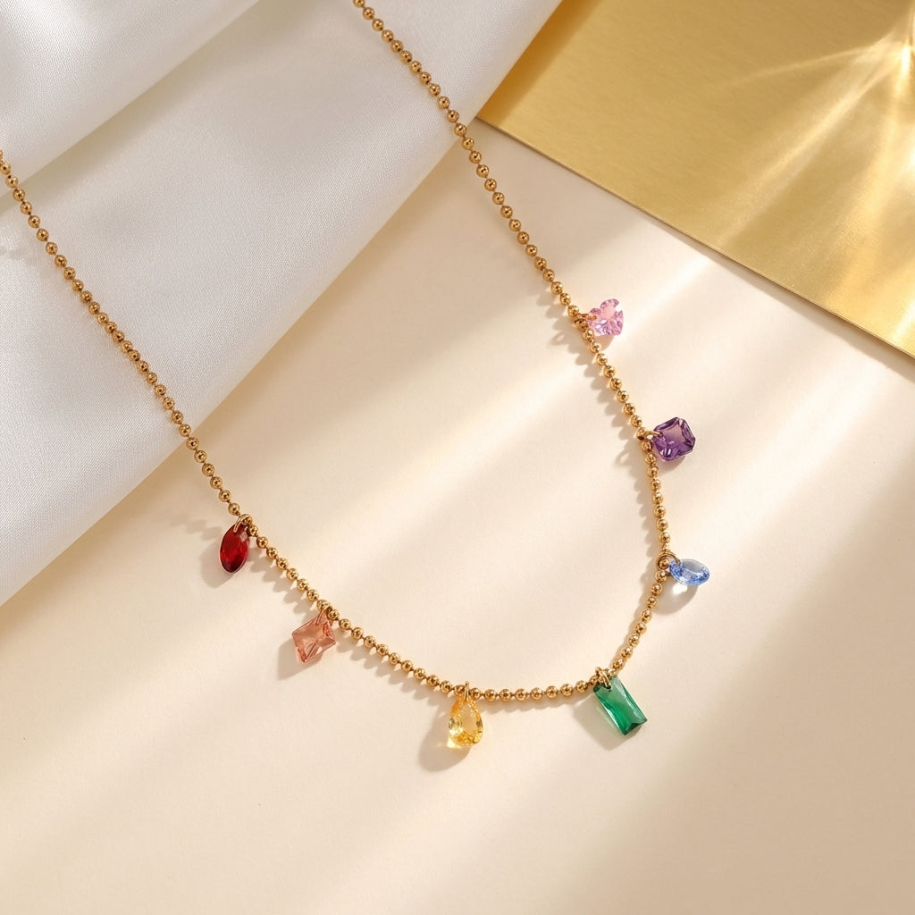 Rainbow Drip Necklace
