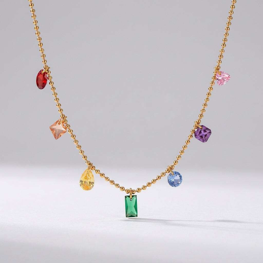 Rainbow Drip Necklace