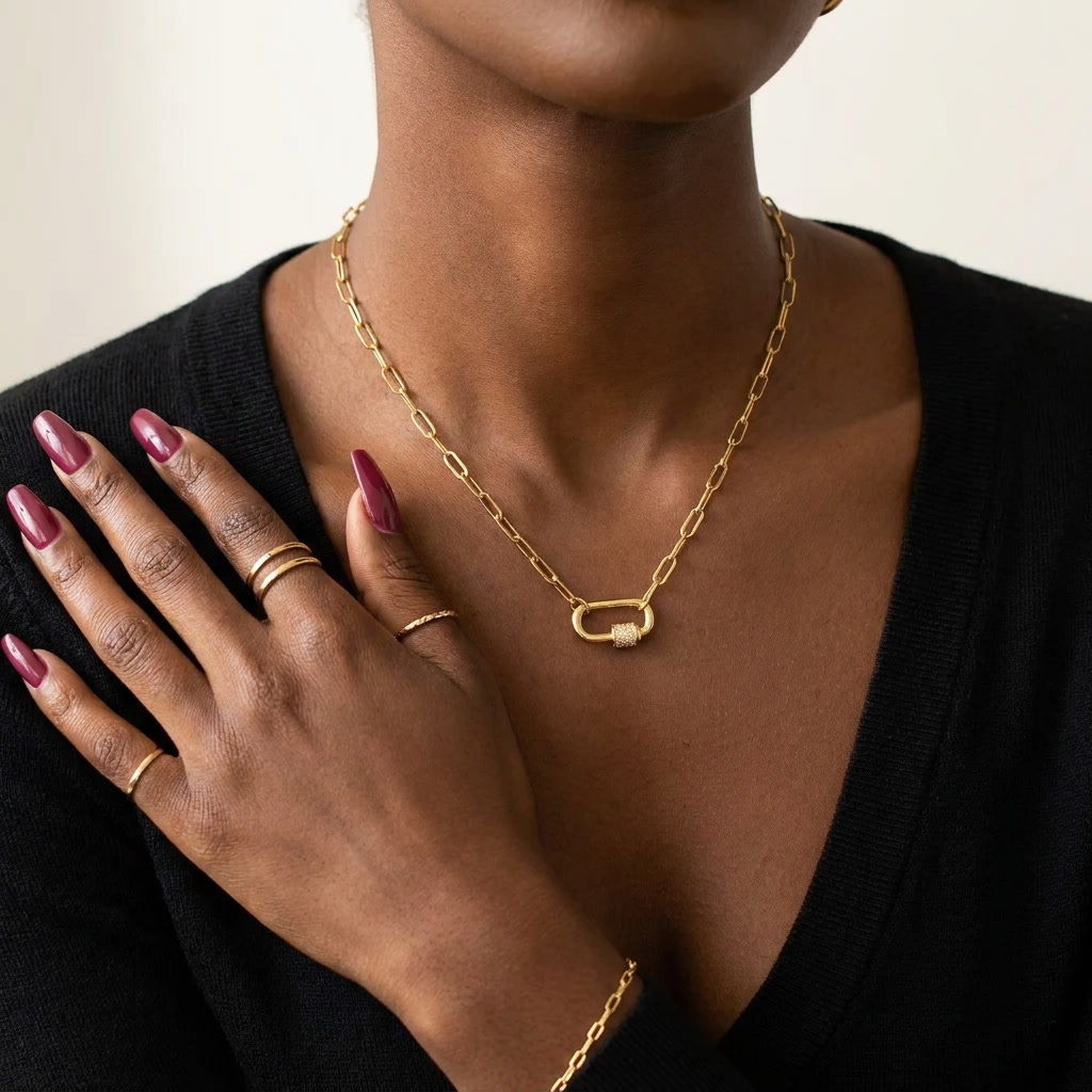 Diamond Lock Necklace