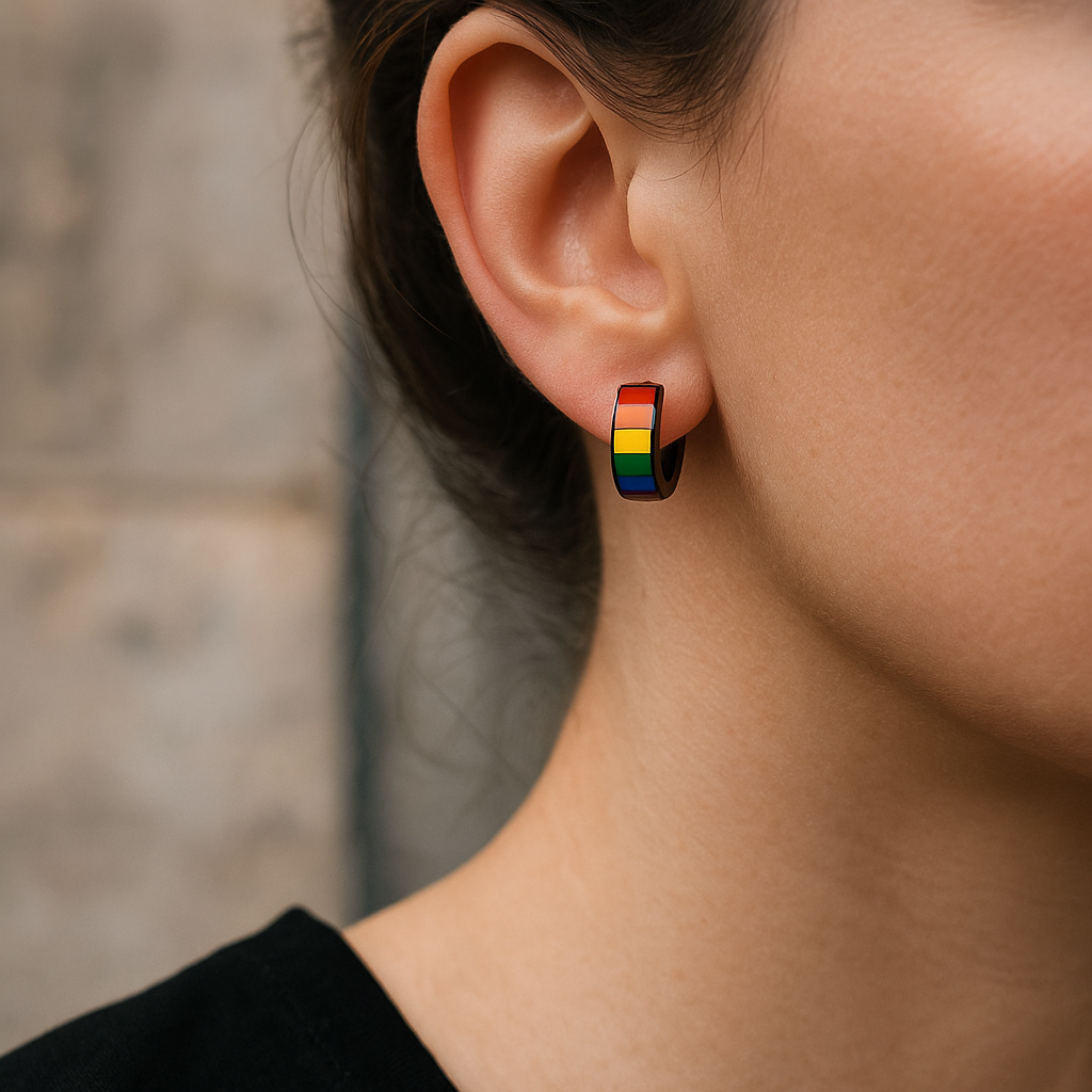 Black ColorGrid Hoops