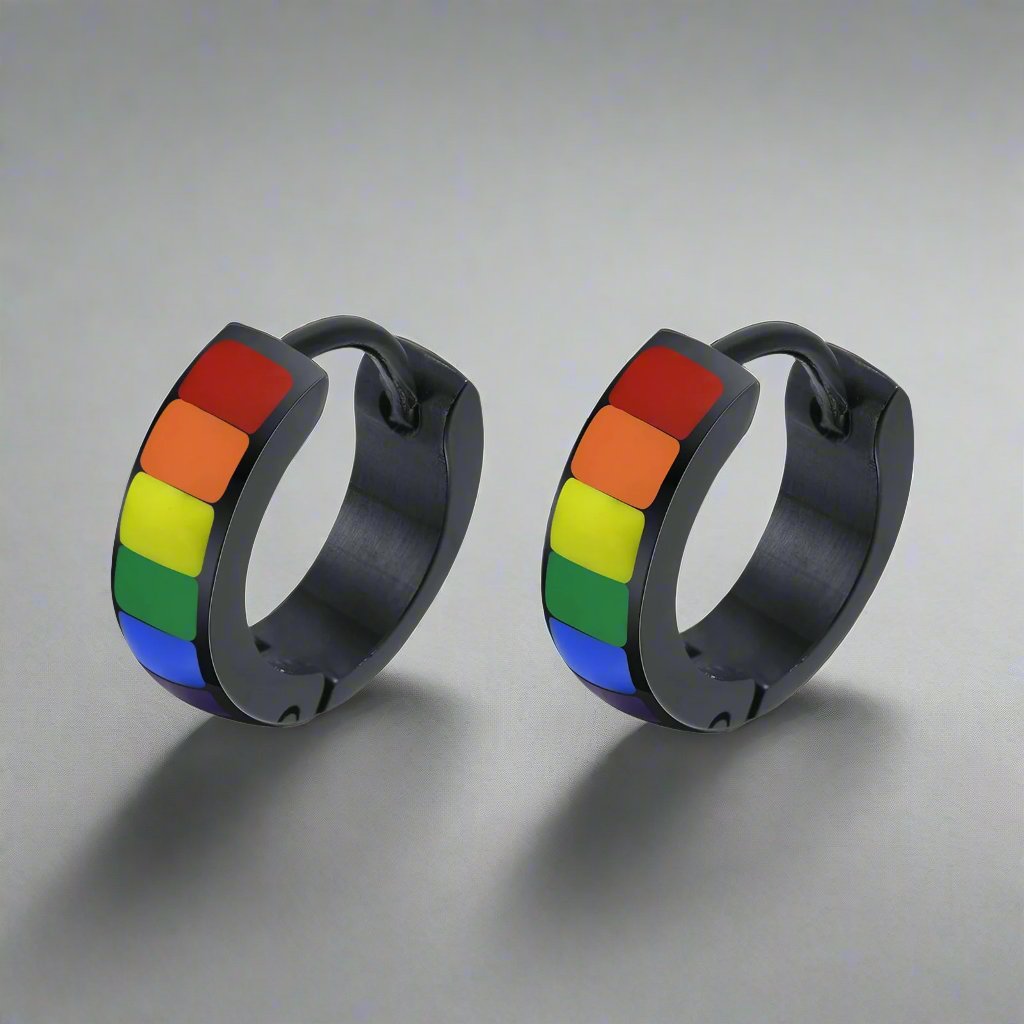 Black ColorGrid Hoops