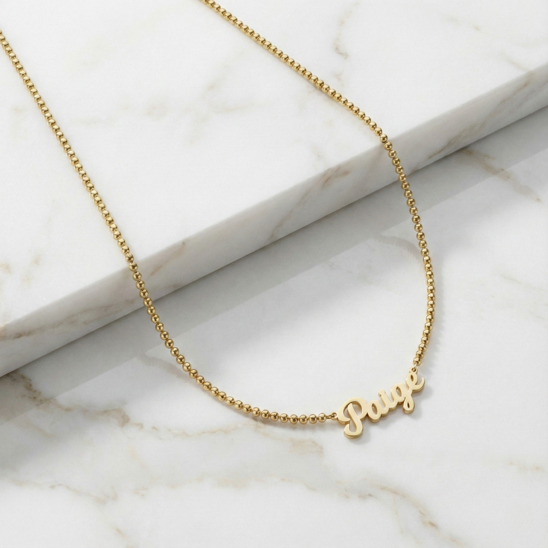 Bead Chain Personalised Necklace