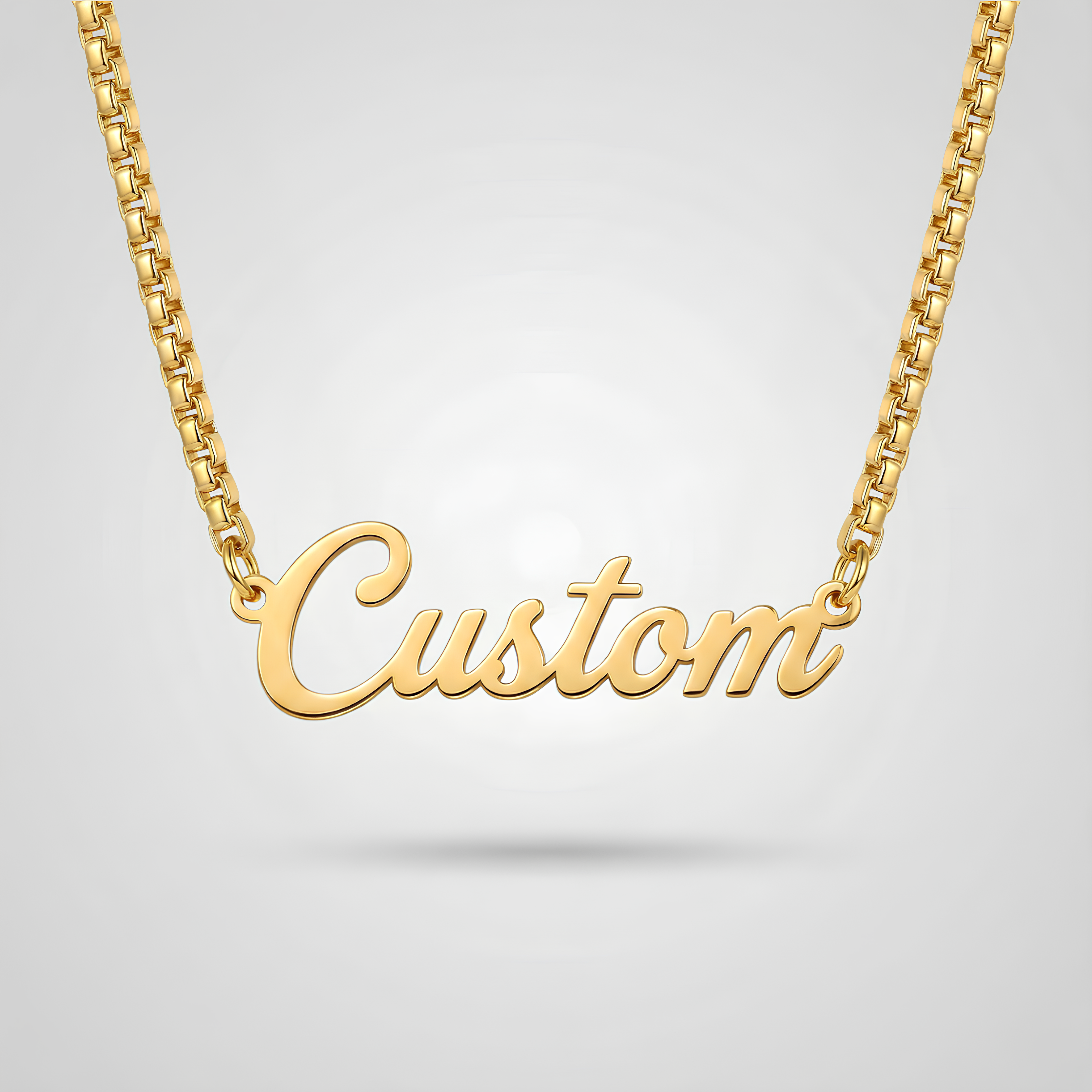 Box Chain Personalised Necklace