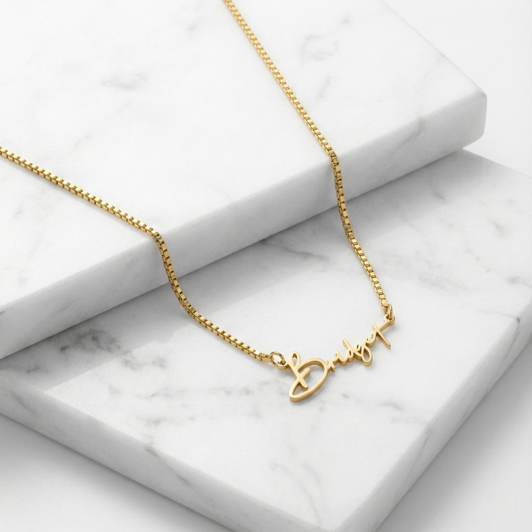Box Chain Personalised Necklace