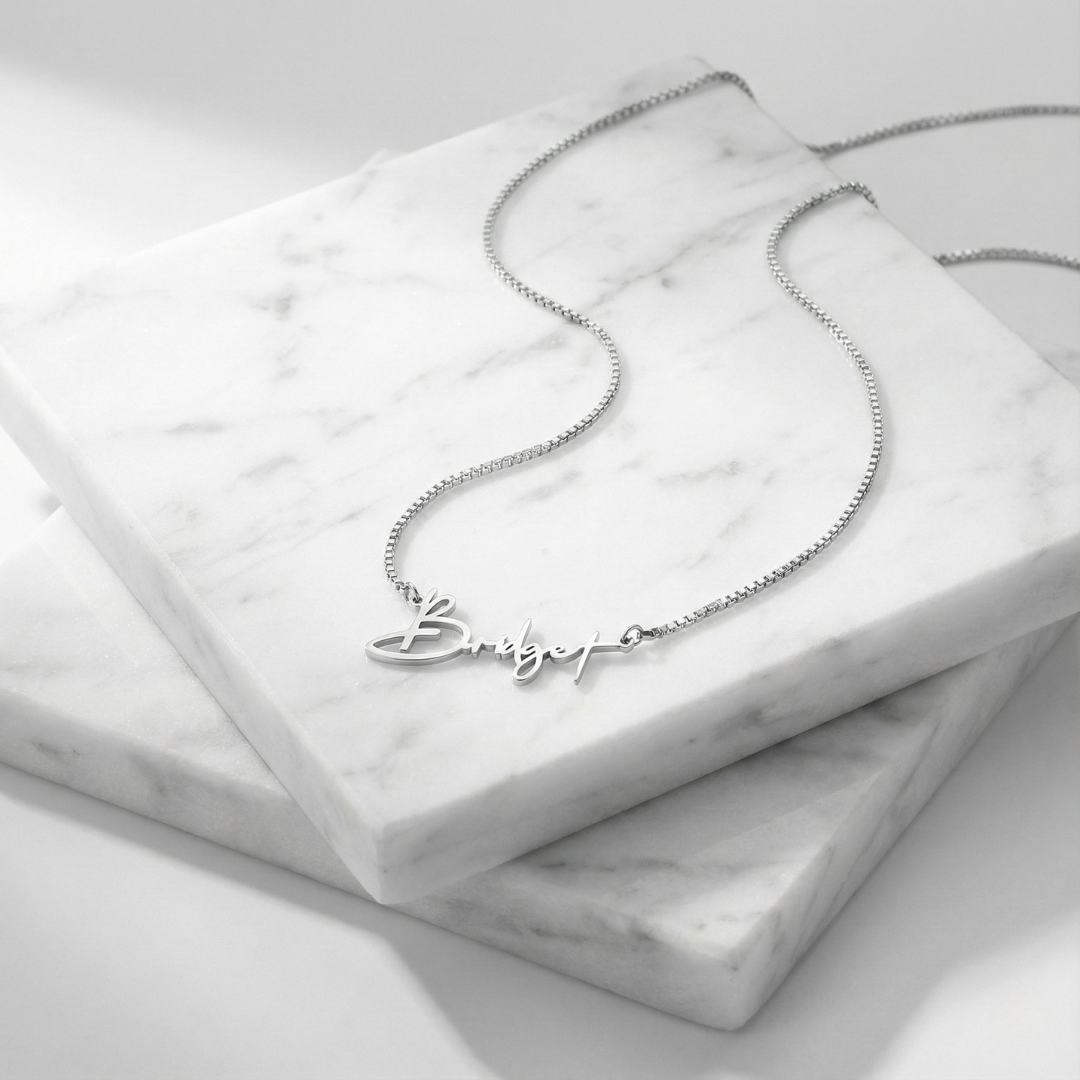 Box Chain Personalised Necklace