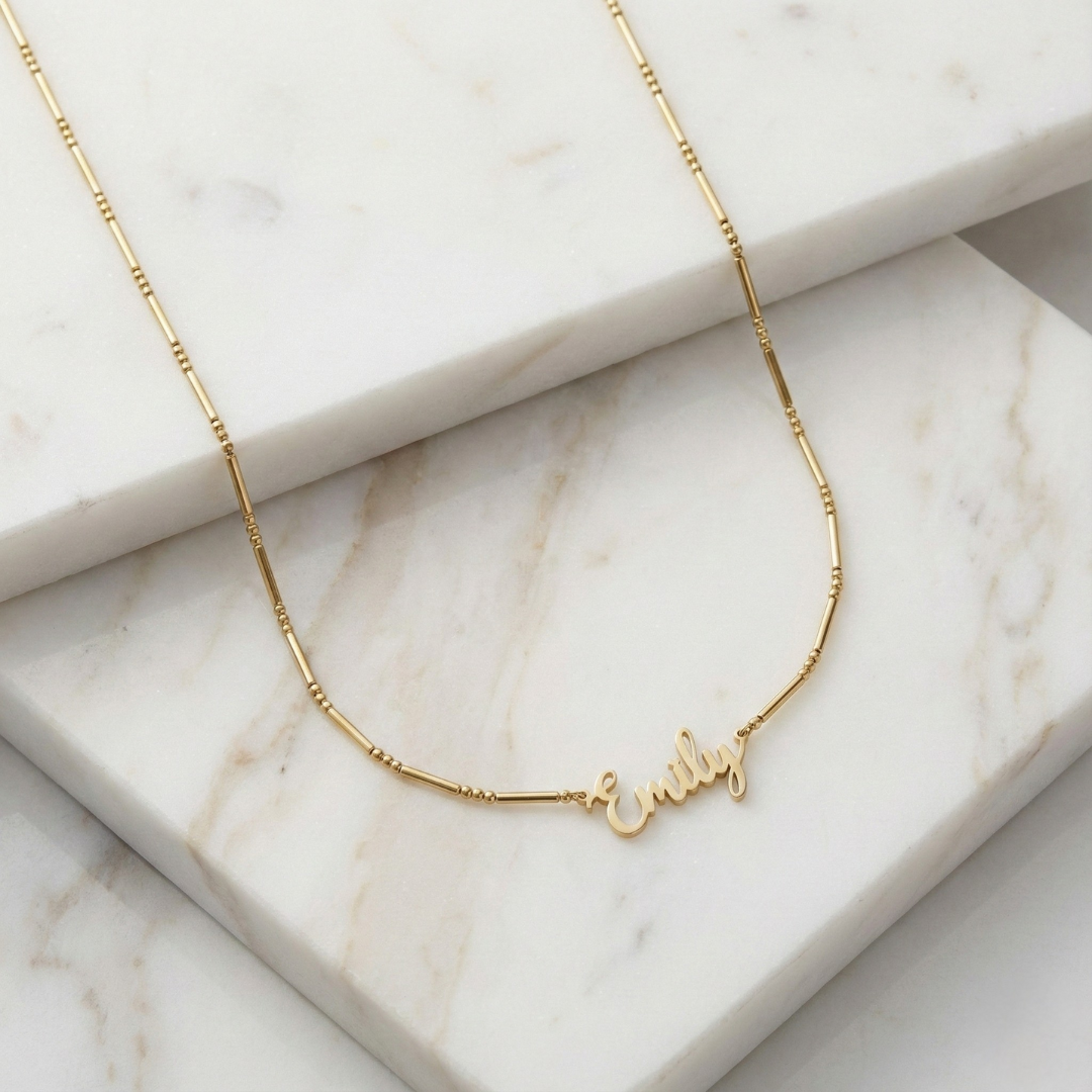 Flat Link Chain Personalised Necklace