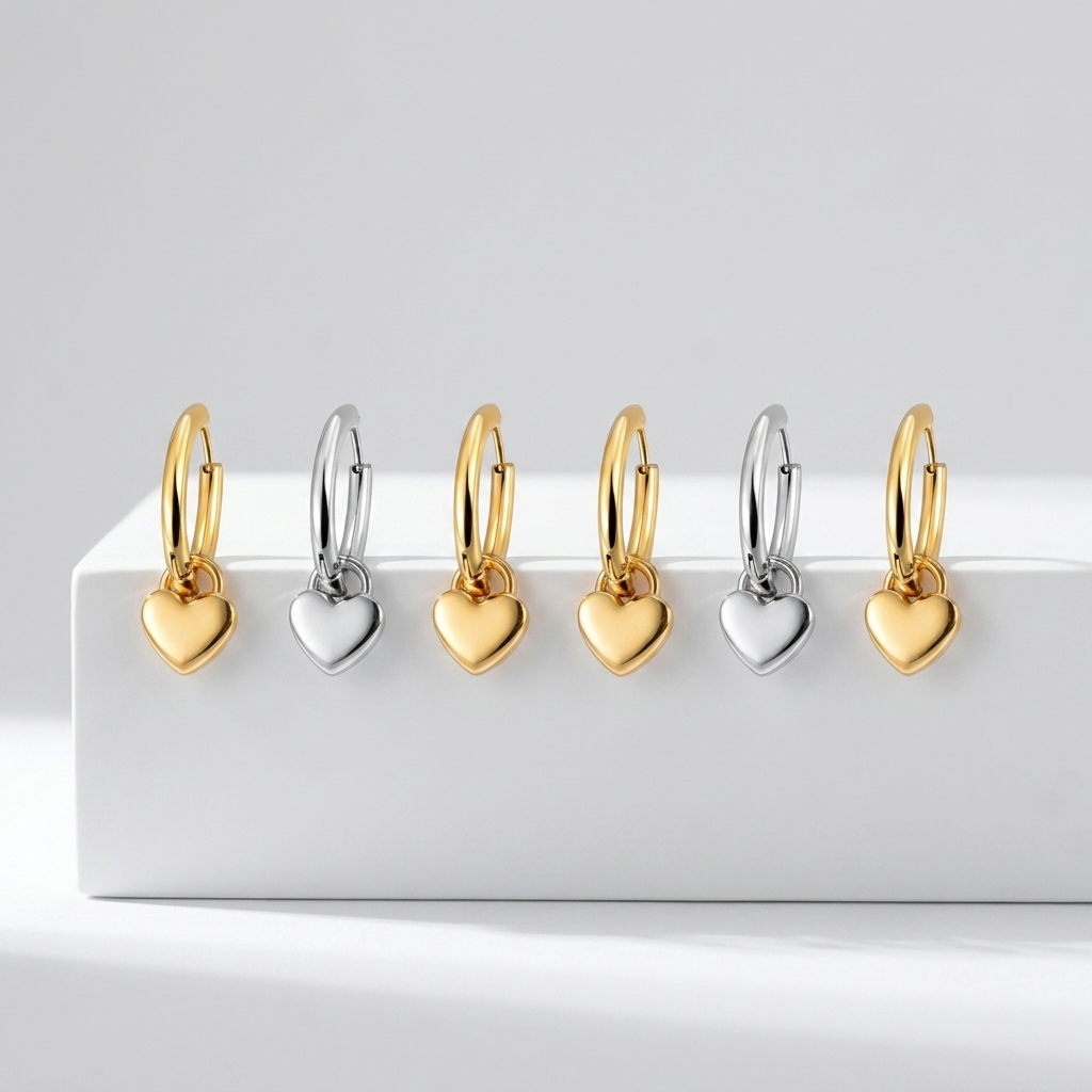 Heart Drop Earrings