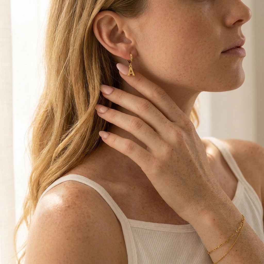 Initial Earrings