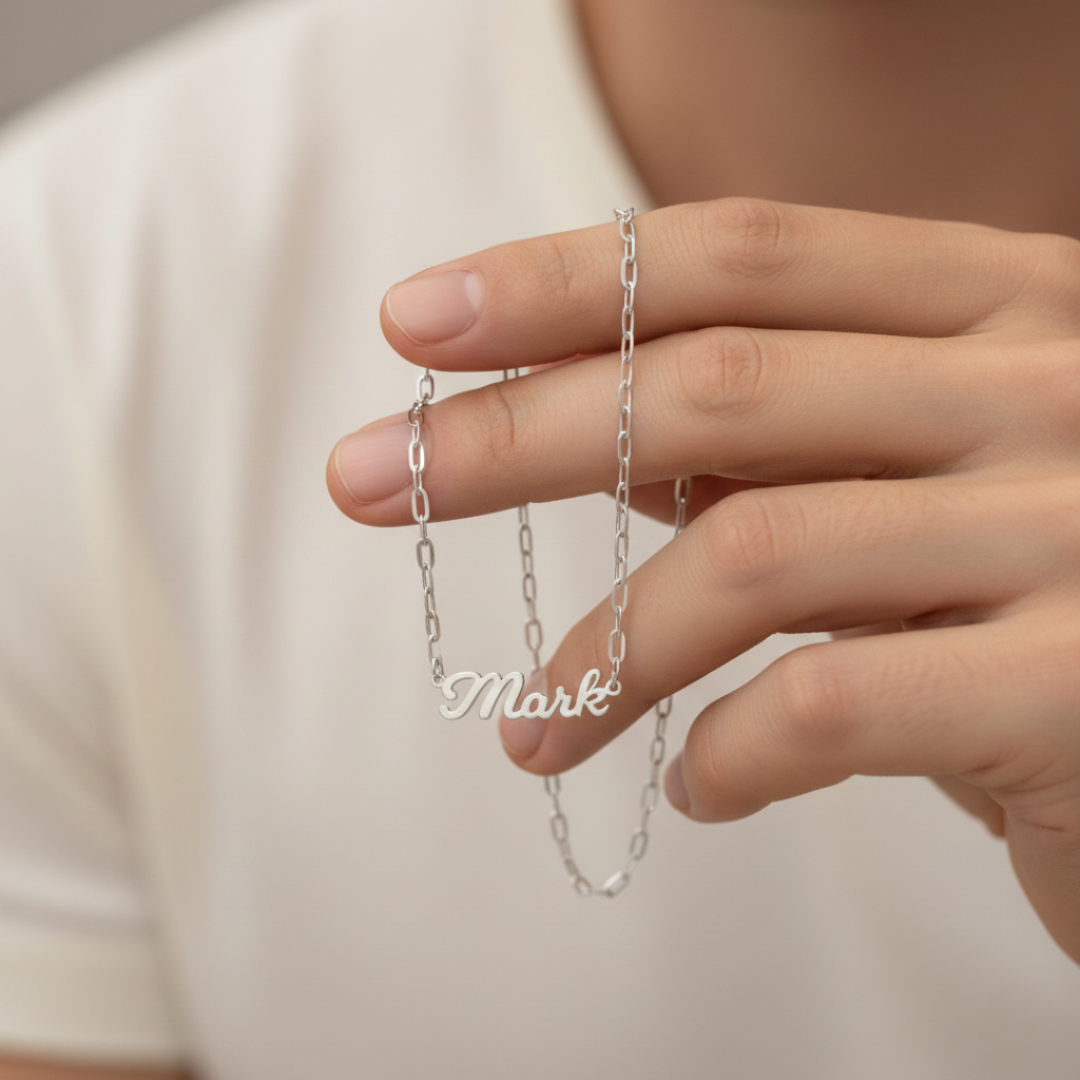 Ovaline Chain Personalised Necklace