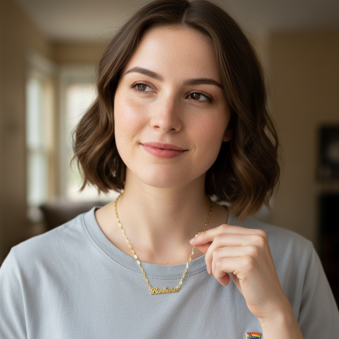 Ovaline Chain Personalised Necklace