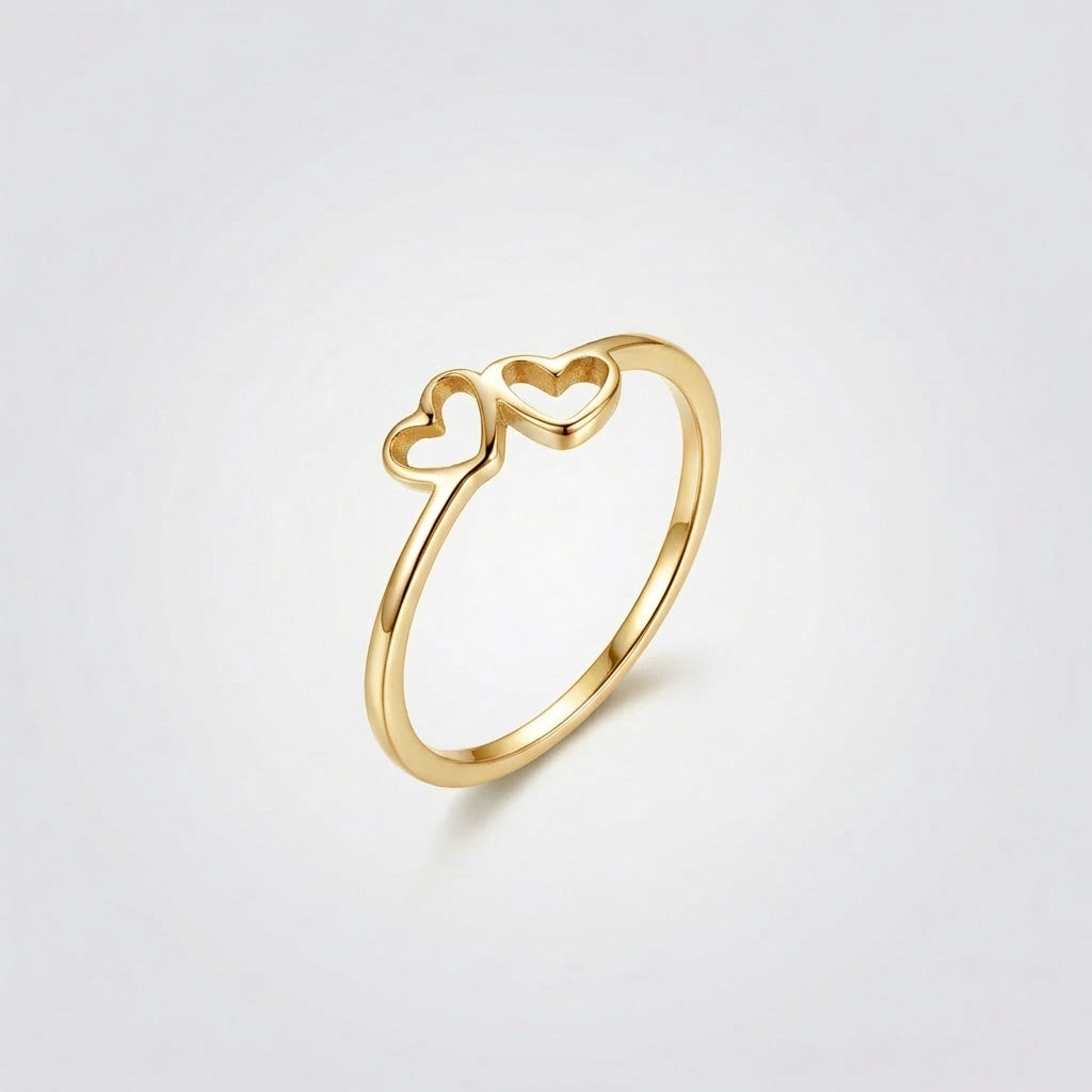 Twin Hearts Ring