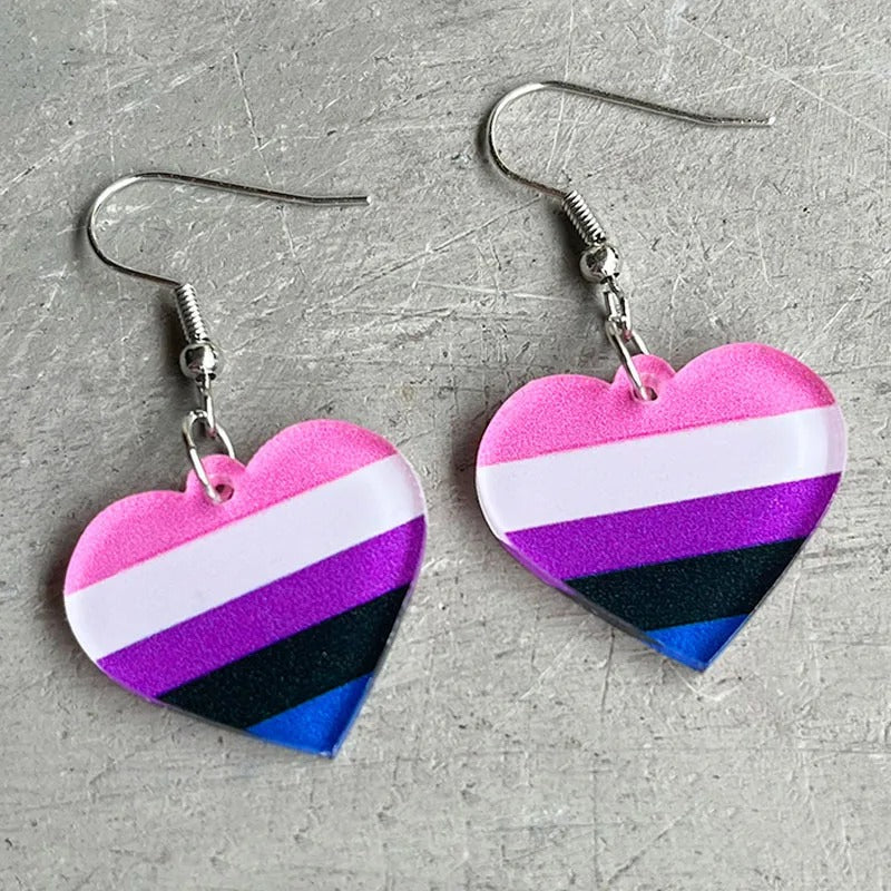 GenderFluid Flag Earrings
