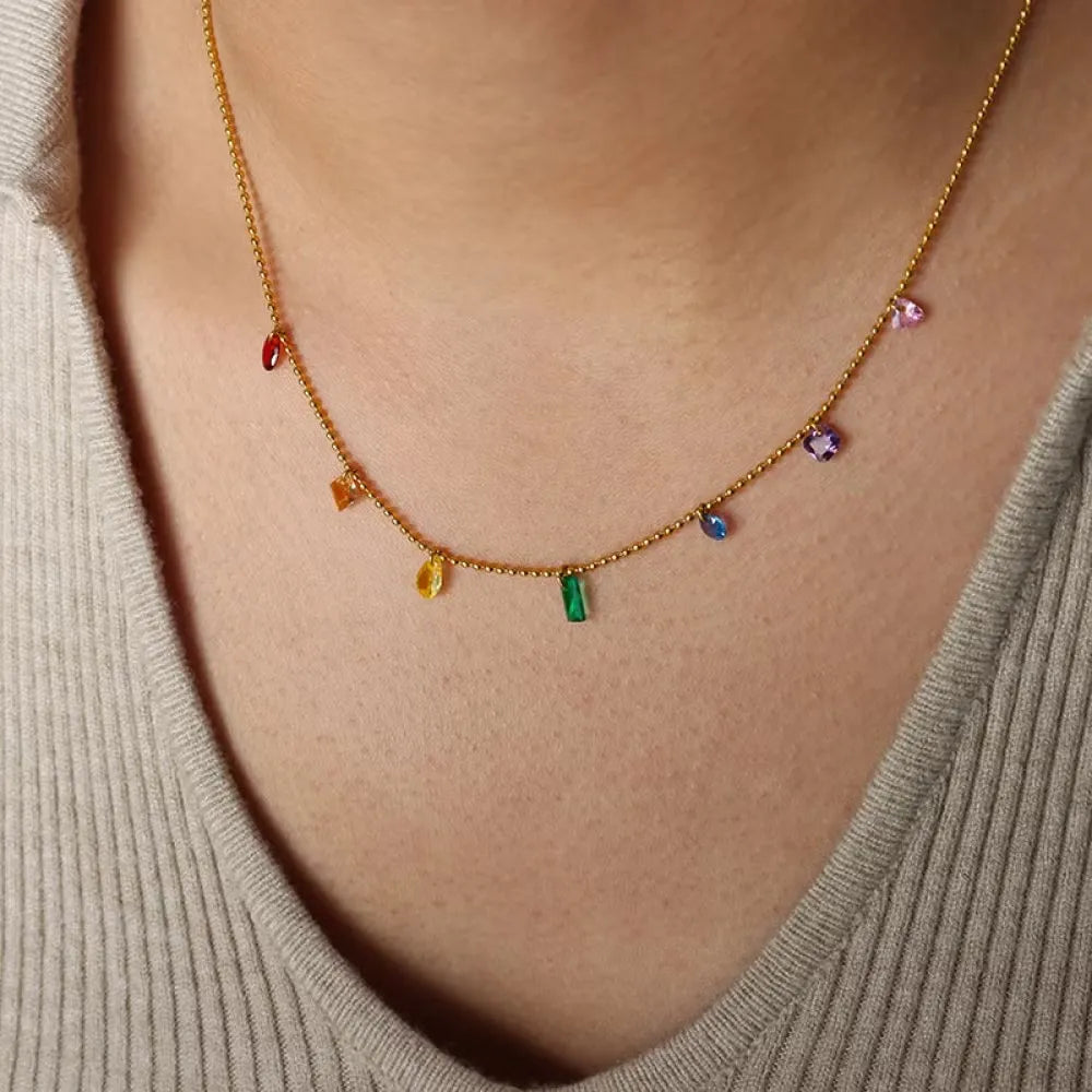 Rainbow Drip Necklace