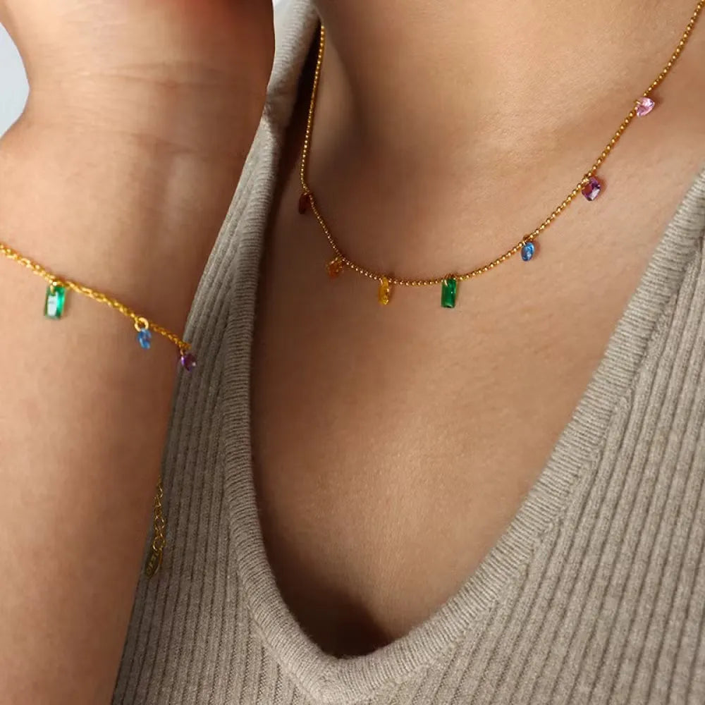 Rainbow Drip Necklace