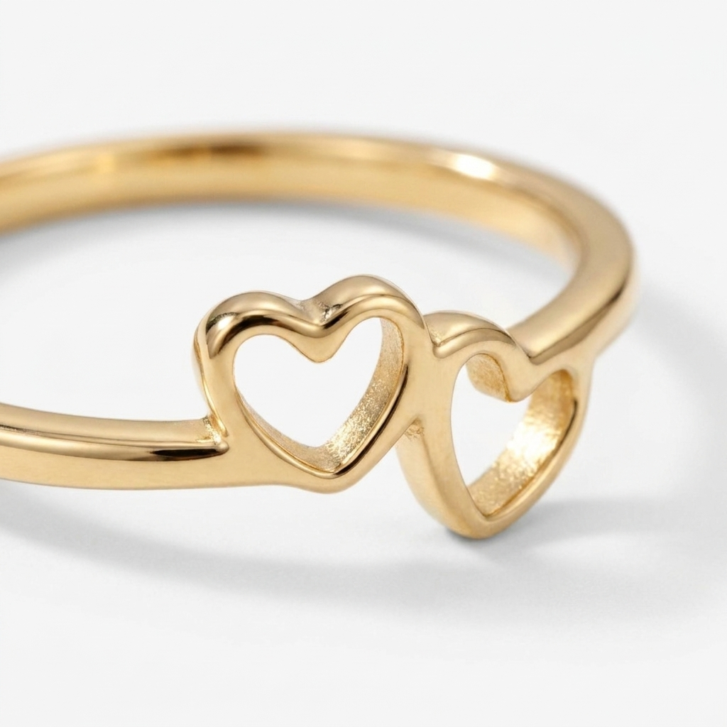 Twin Hearts Ring