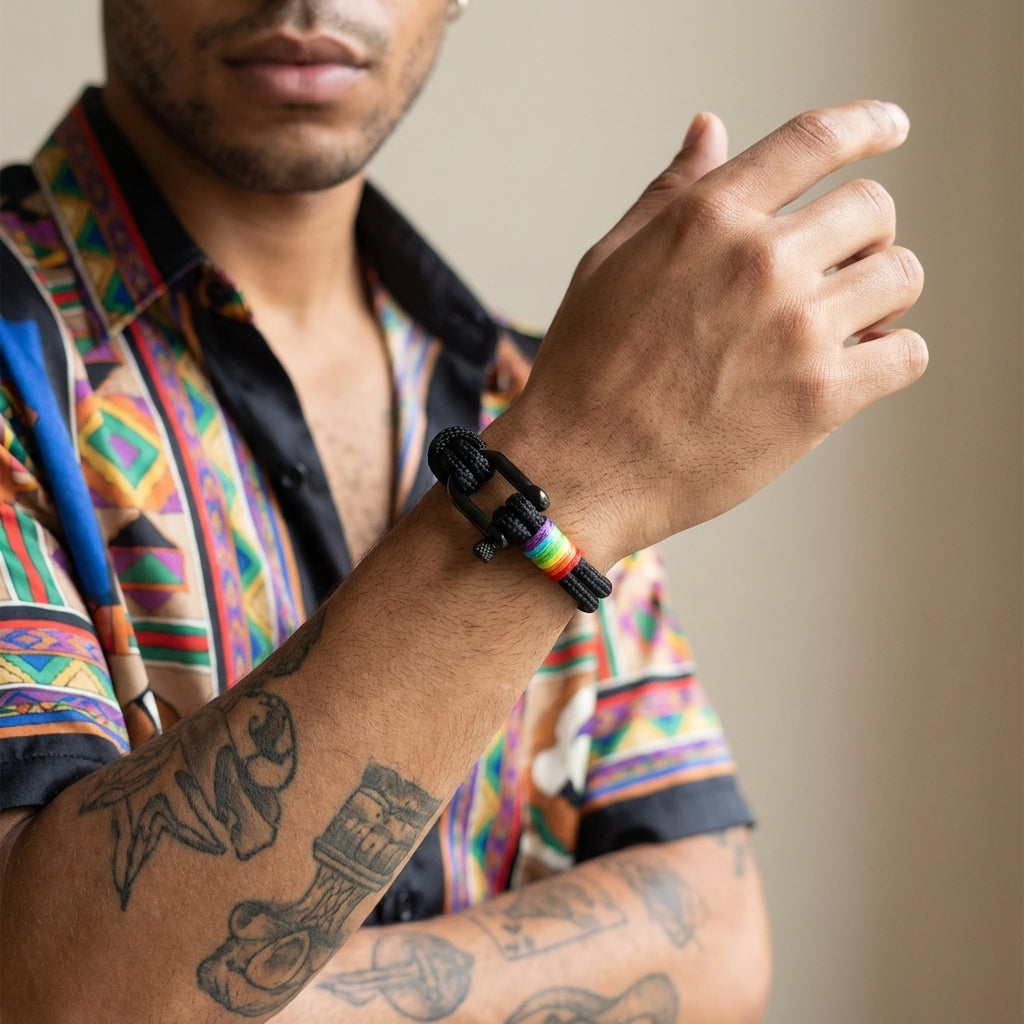 Rainbow Anchor Bracelet