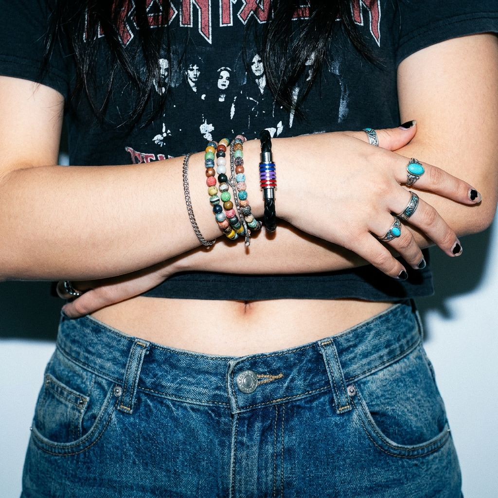 Bisexual Leather Bracelet