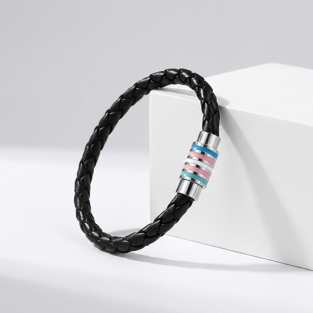 Transgender Leather Bracelet