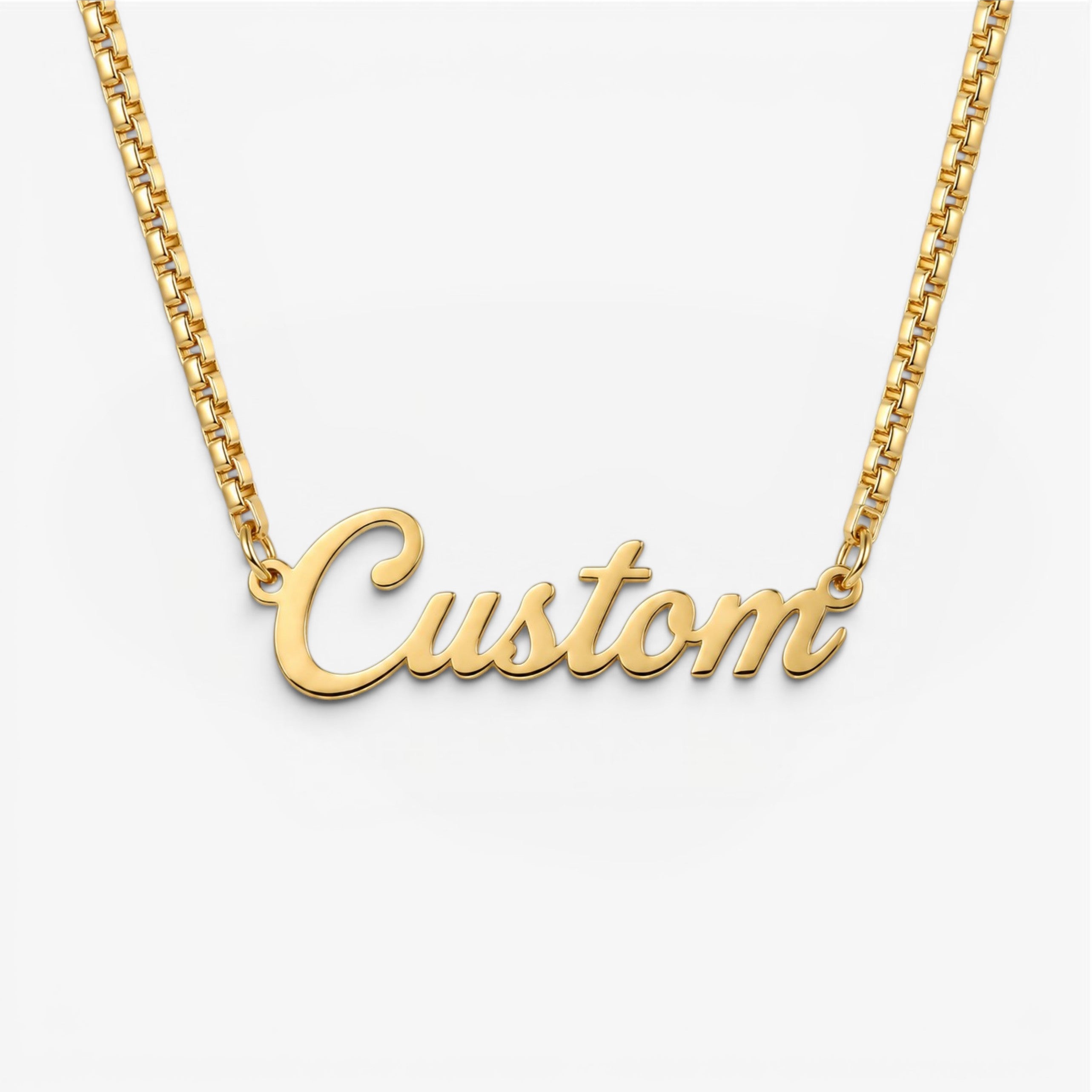 Box Chain Personalised Necklace