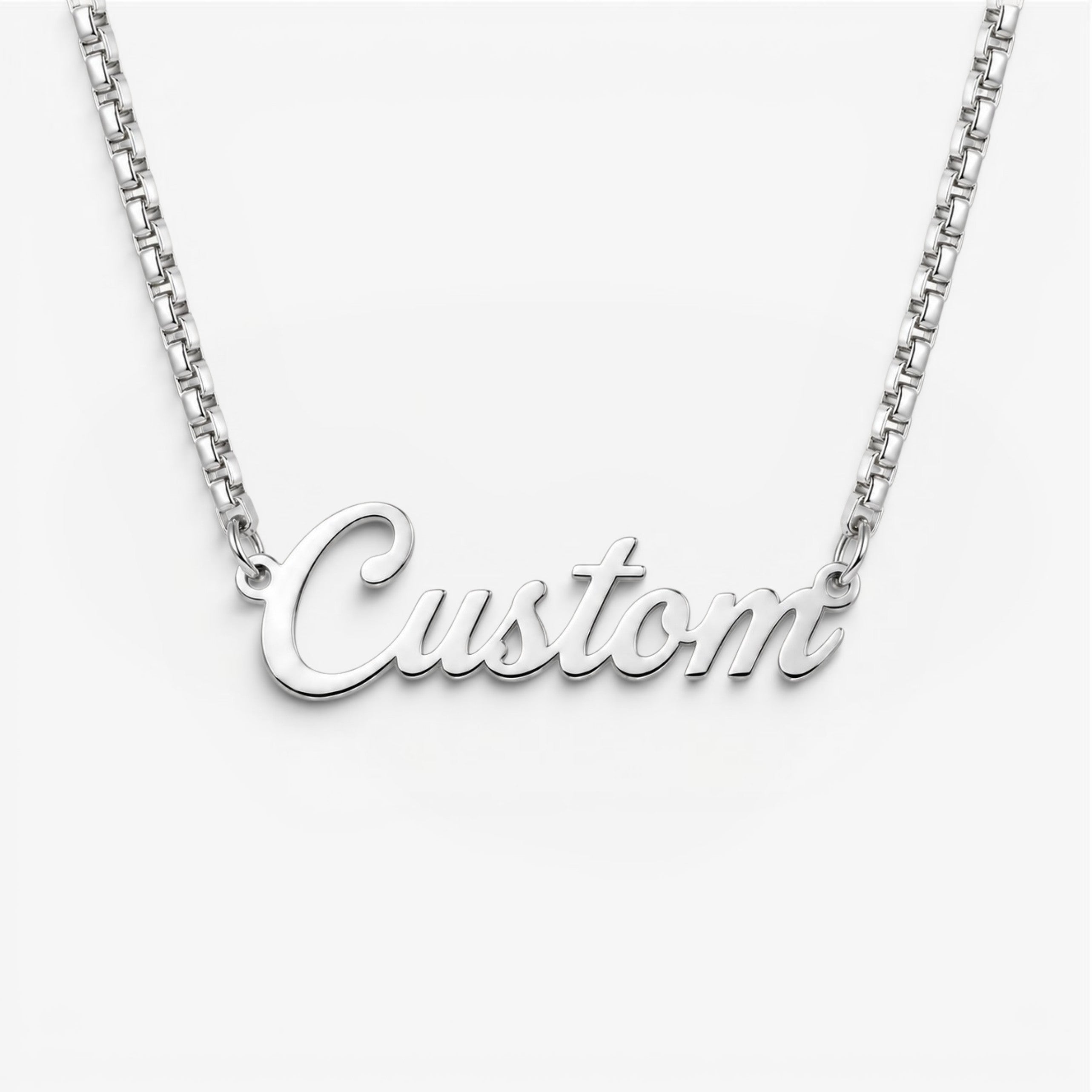 Box Chain Personalised Necklace