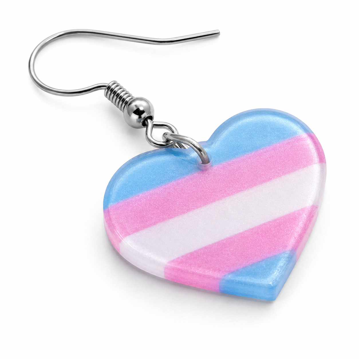 Trans Flag Earrings