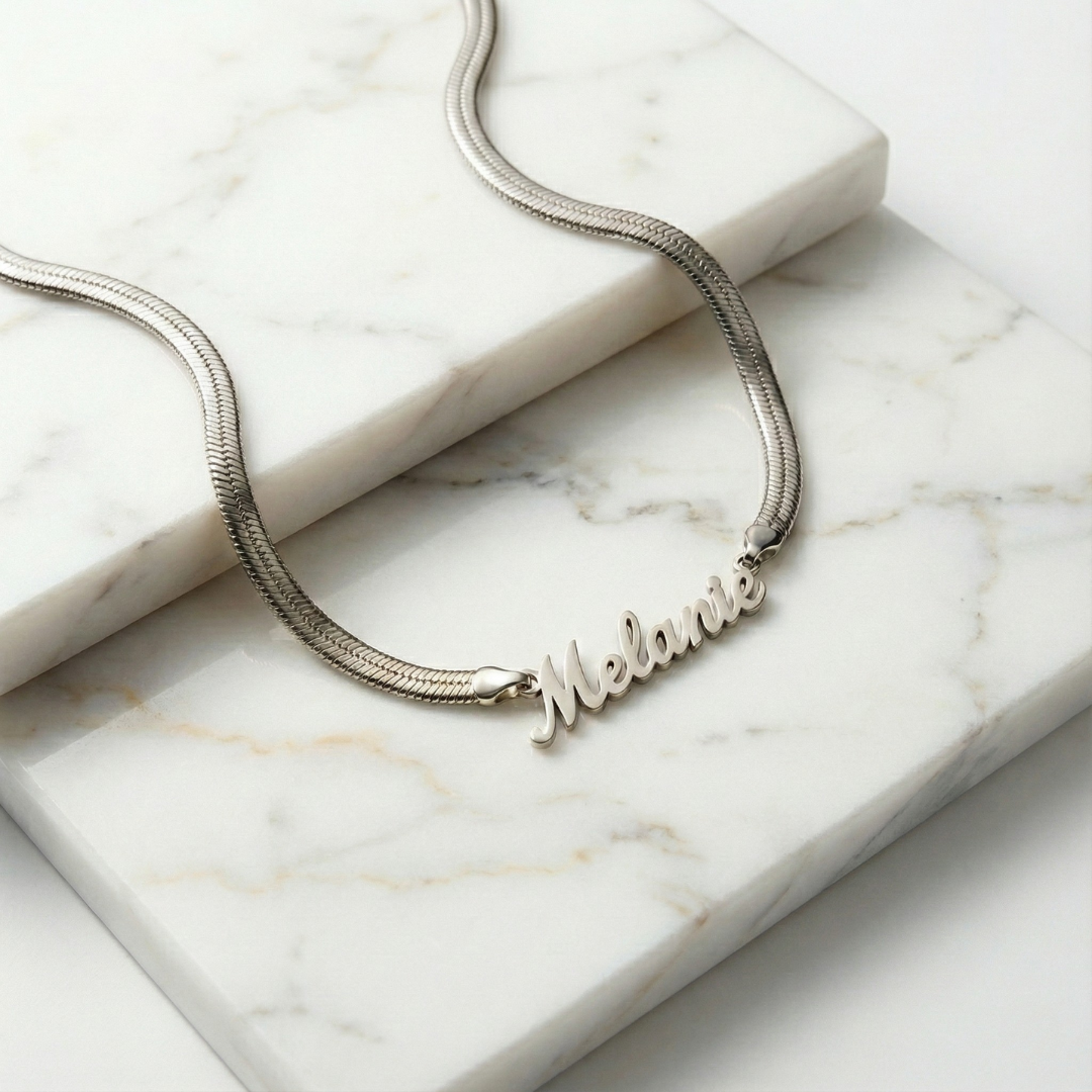 Snake Chain Personalised Necklace
