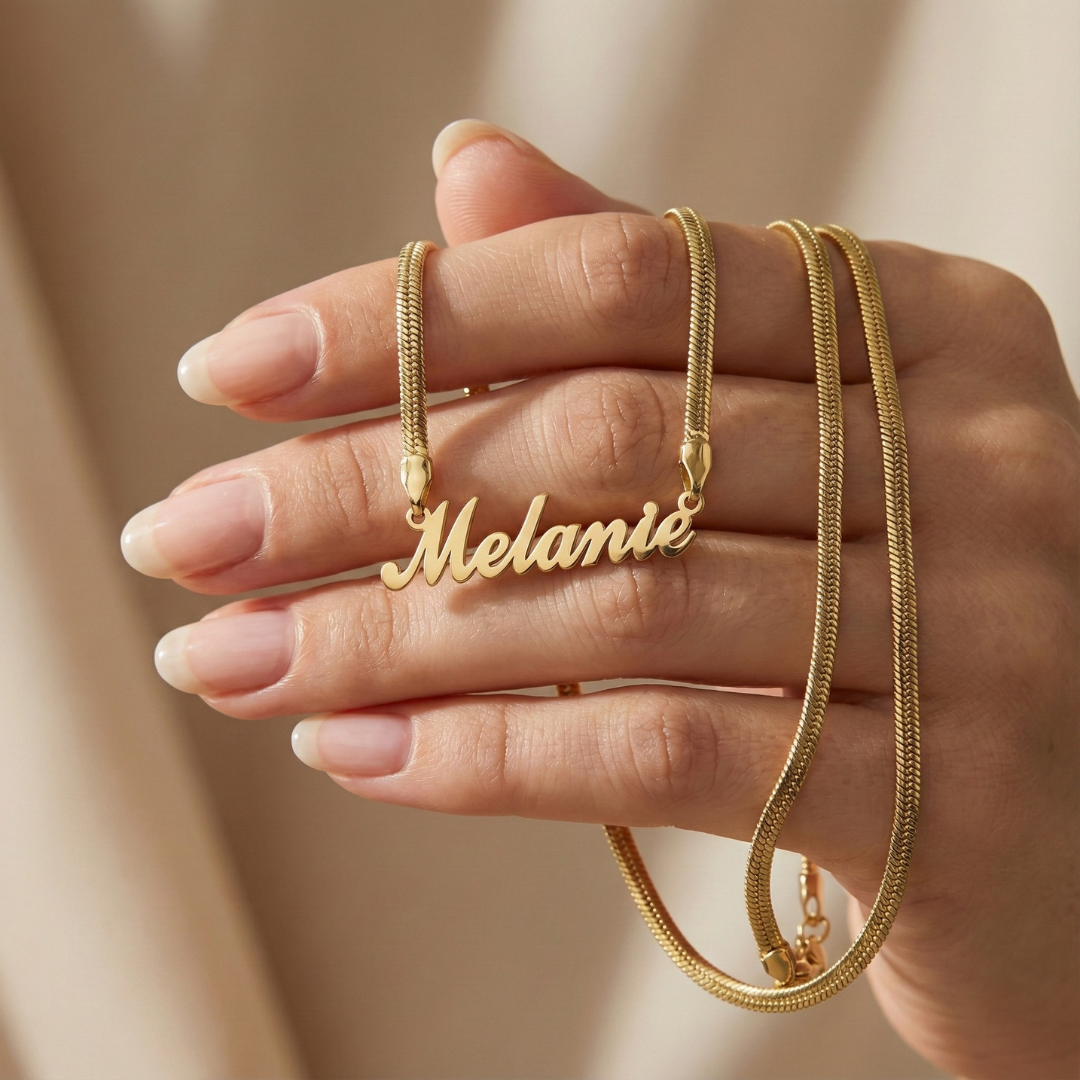 Snake Chain Personalised Necklace