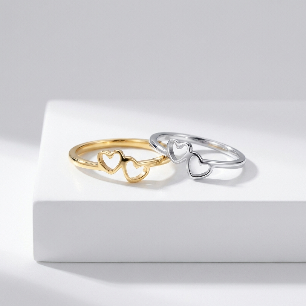 Twin Hearts Ring