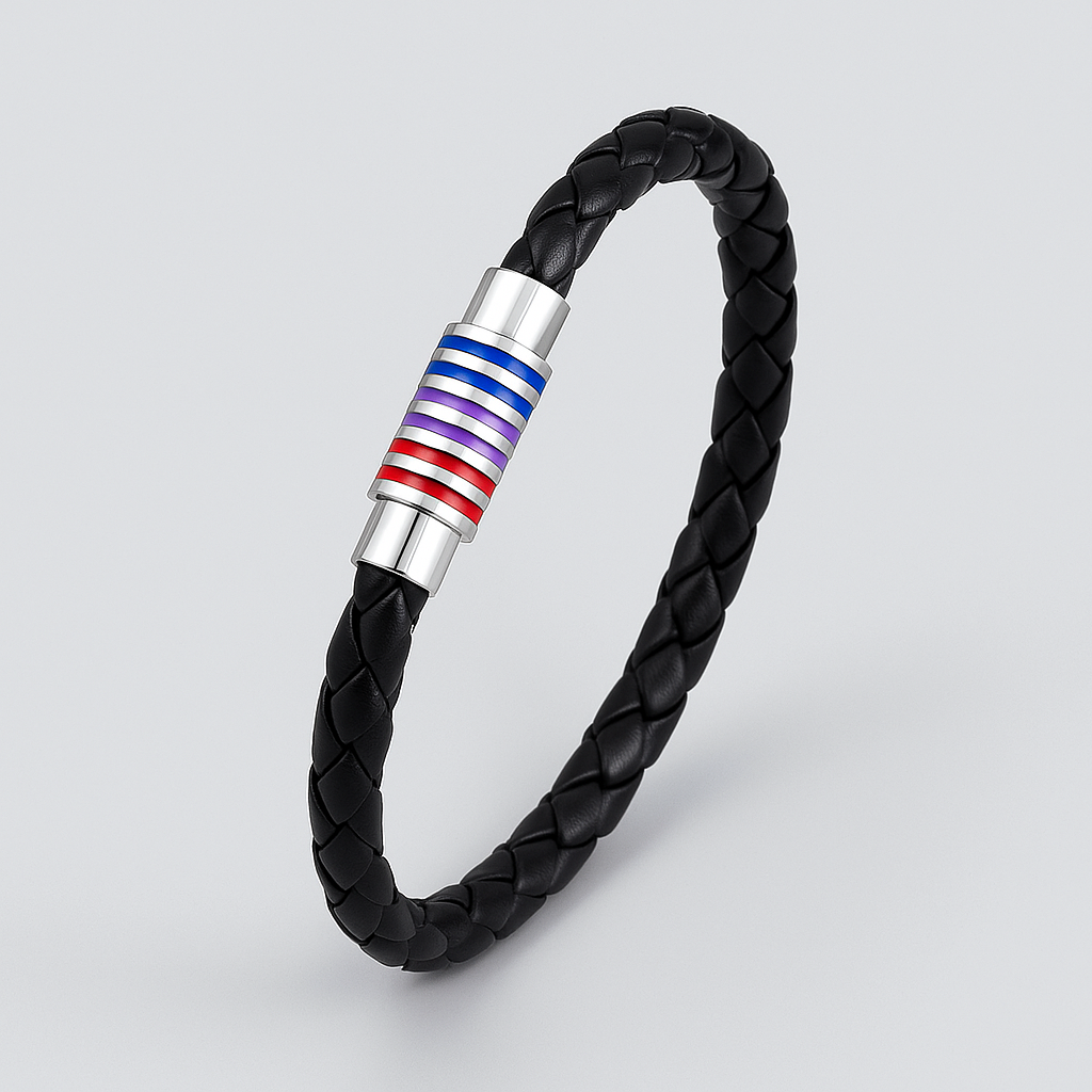 Bisexual Leather Bracelet