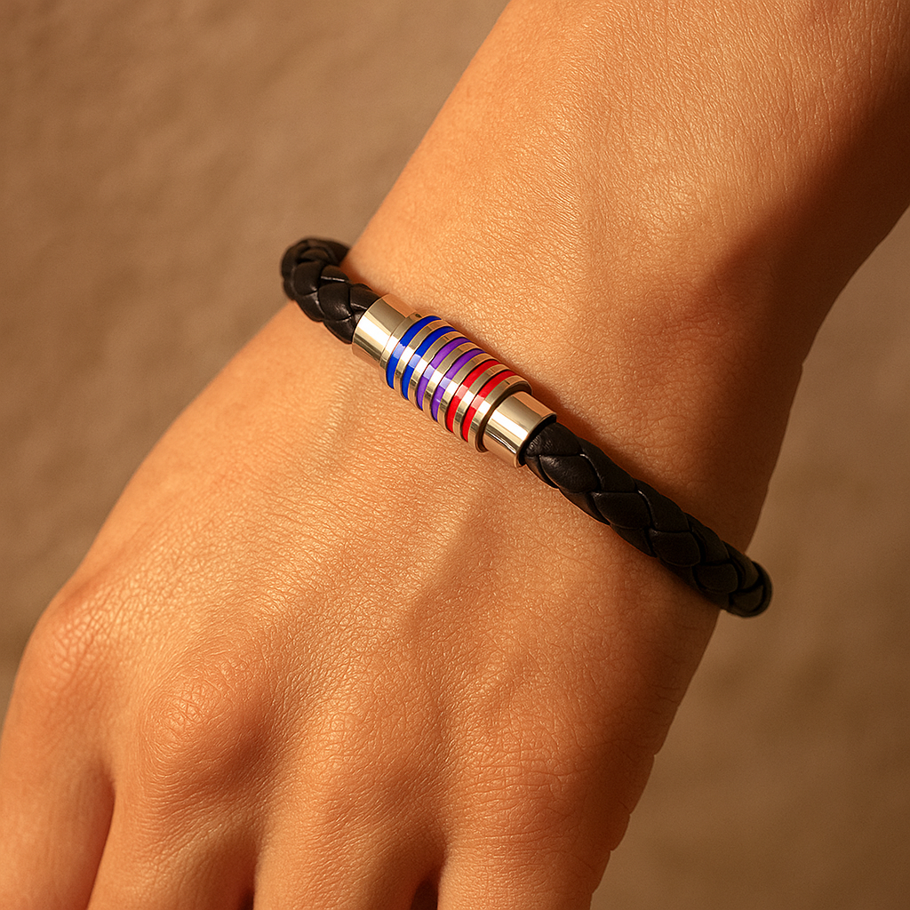Bisexual Leather Bracelet