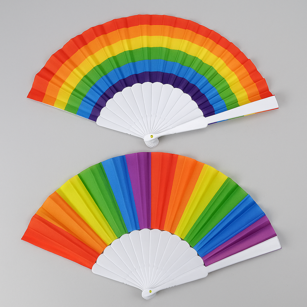Rainbow Handheld Folding Fan