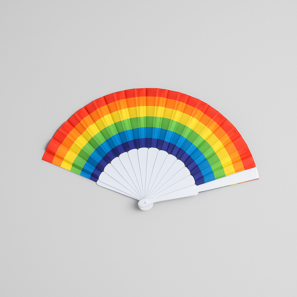Rainbow Handheld Folding Fan