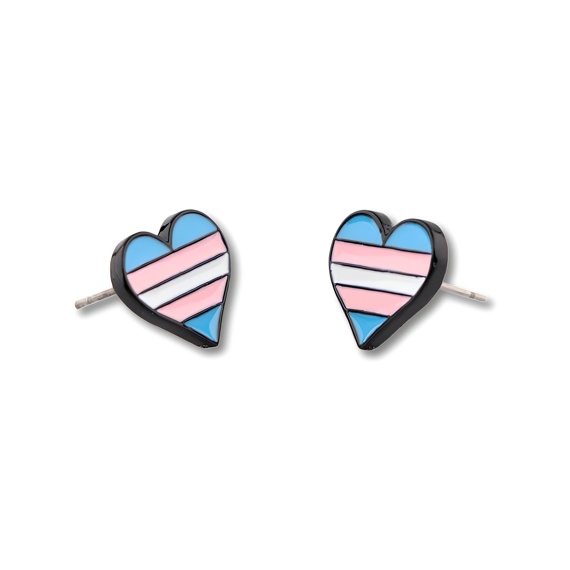 Transgender Heart Earrings