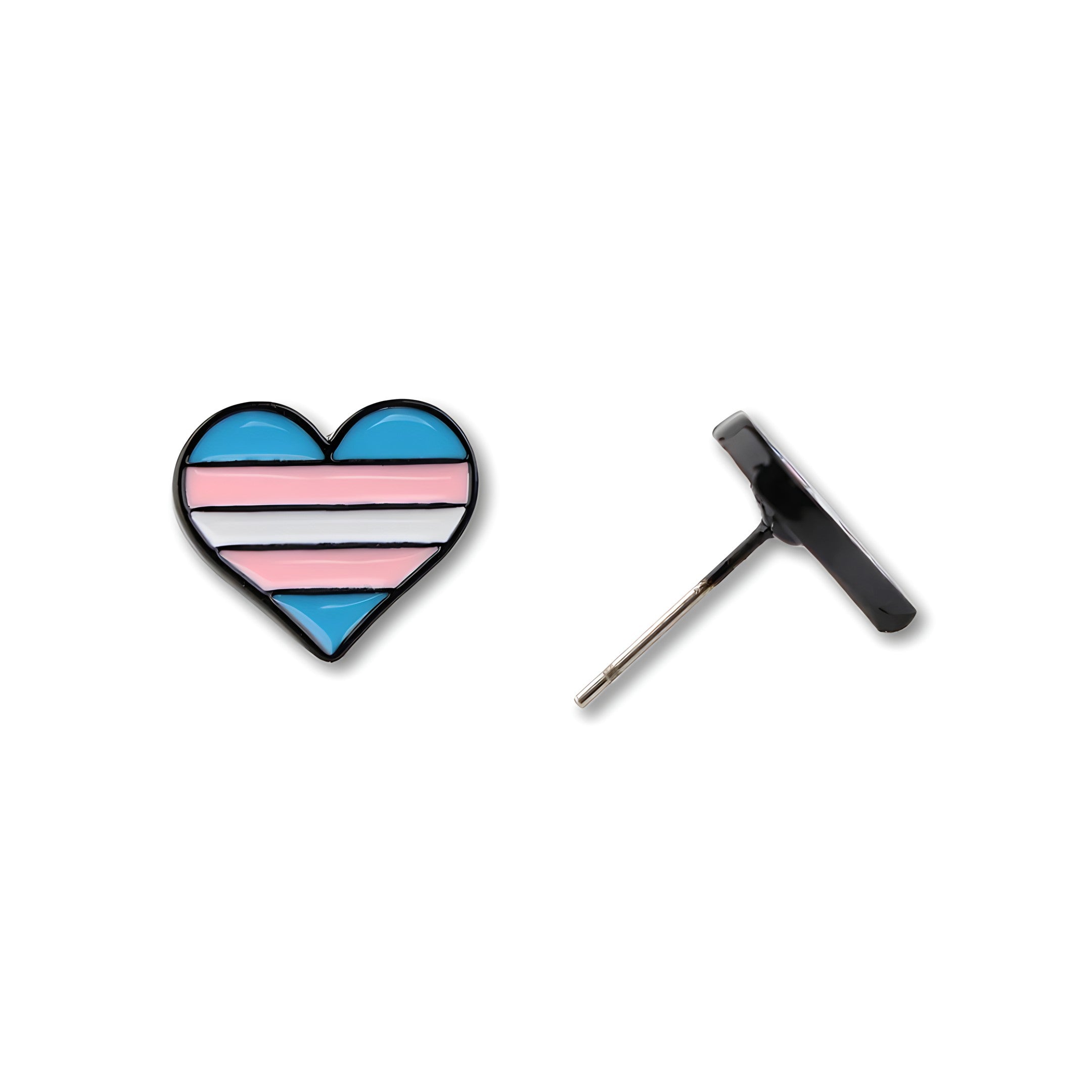 Transgender Heart Earrings