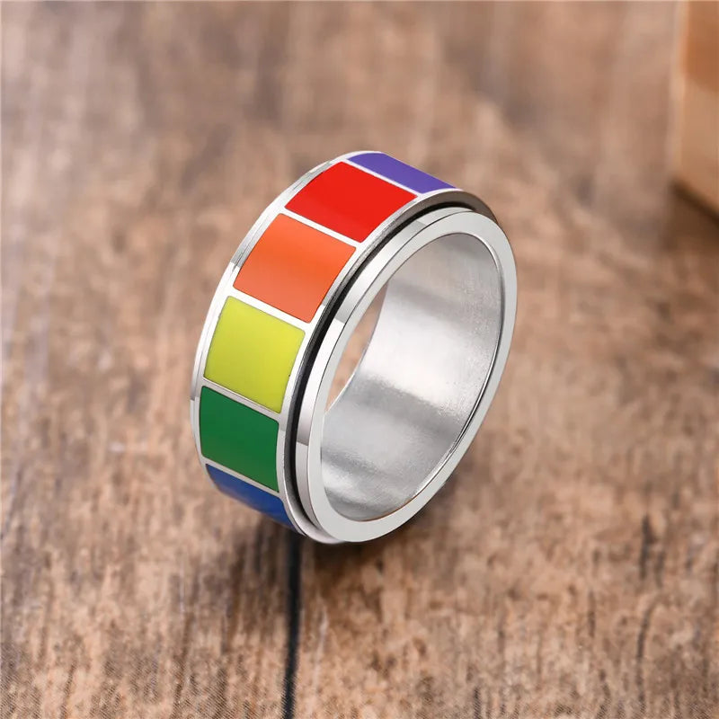 Rainbow Rotating Ring