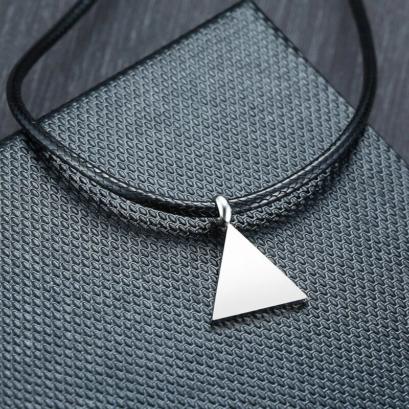 Pyramid Pride Leather Necklace