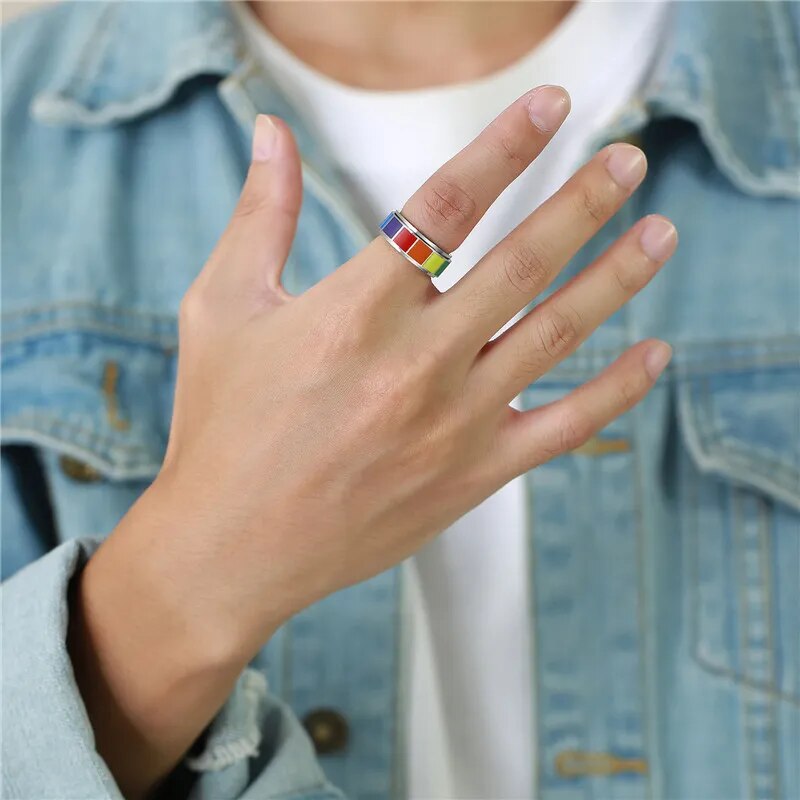 Rainbow Rotating Ring