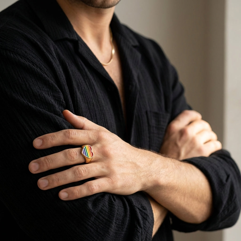 Rainbow Signet Ring