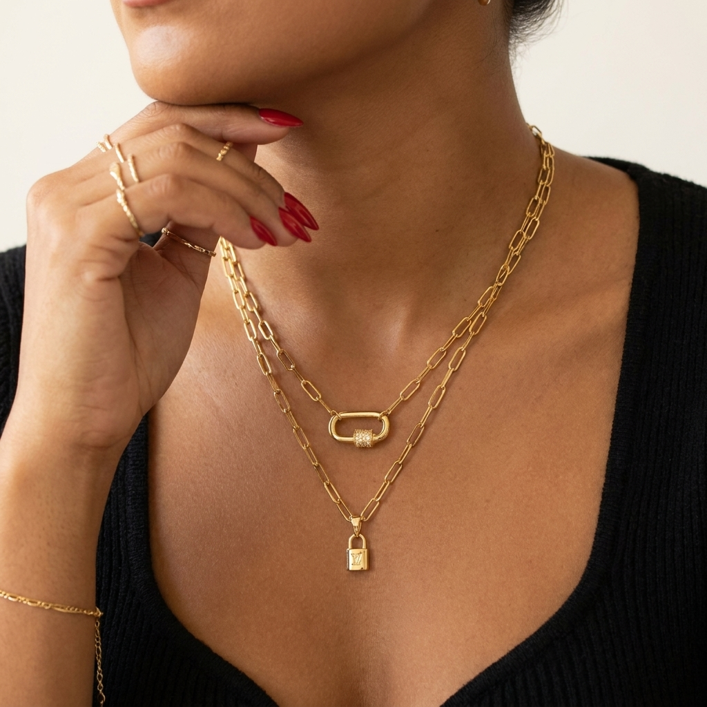 Diamond Lock Necklace
