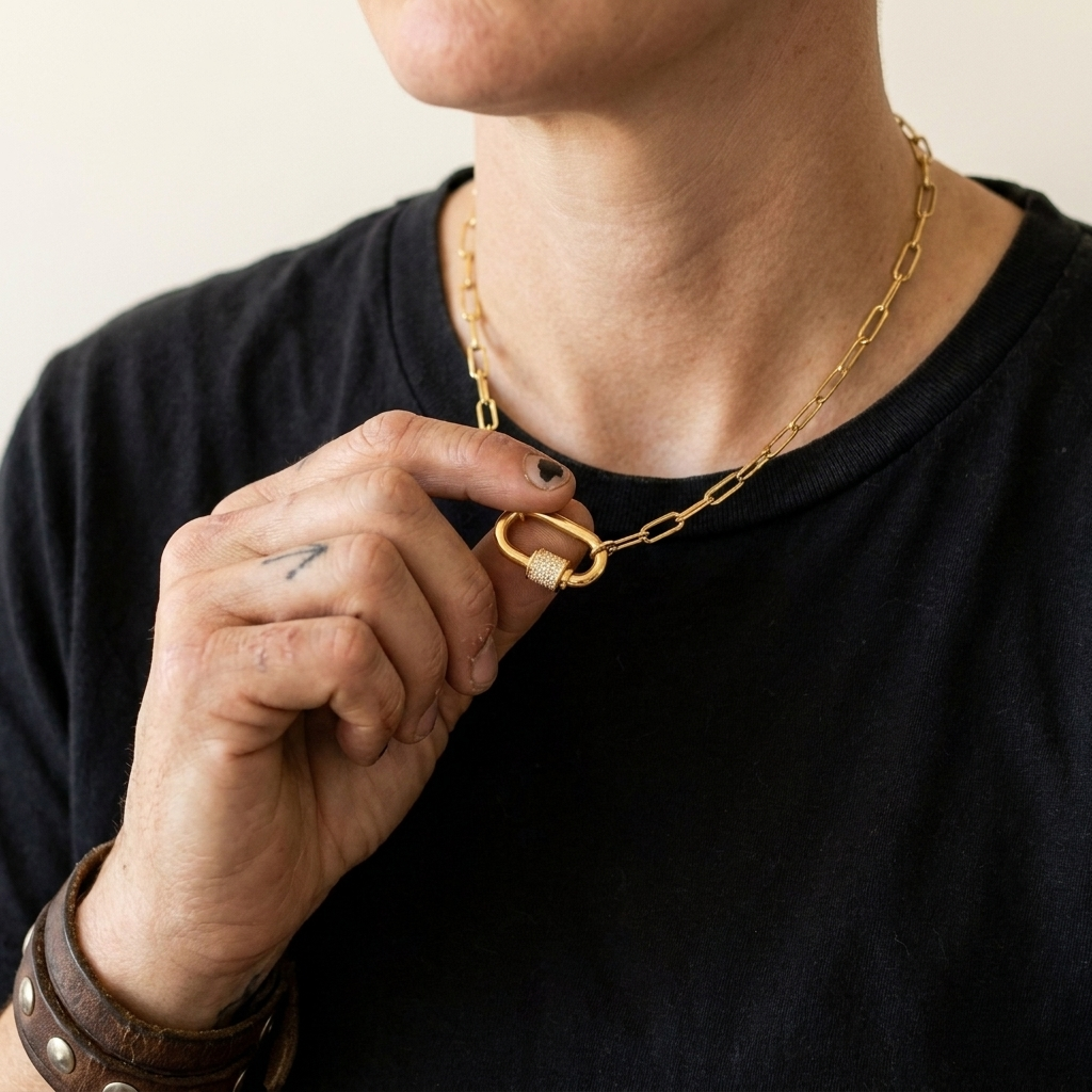 Diamond Lock Necklace