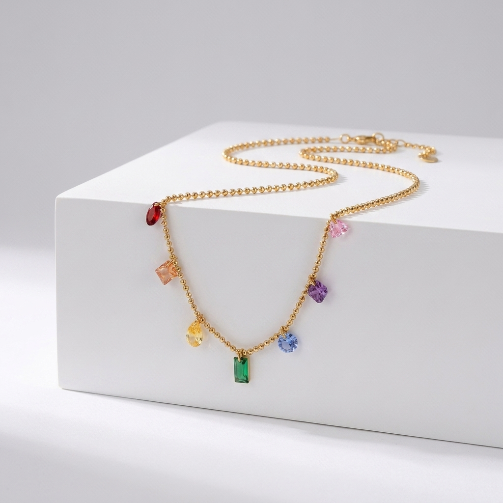 Rainbow Drip Necklace