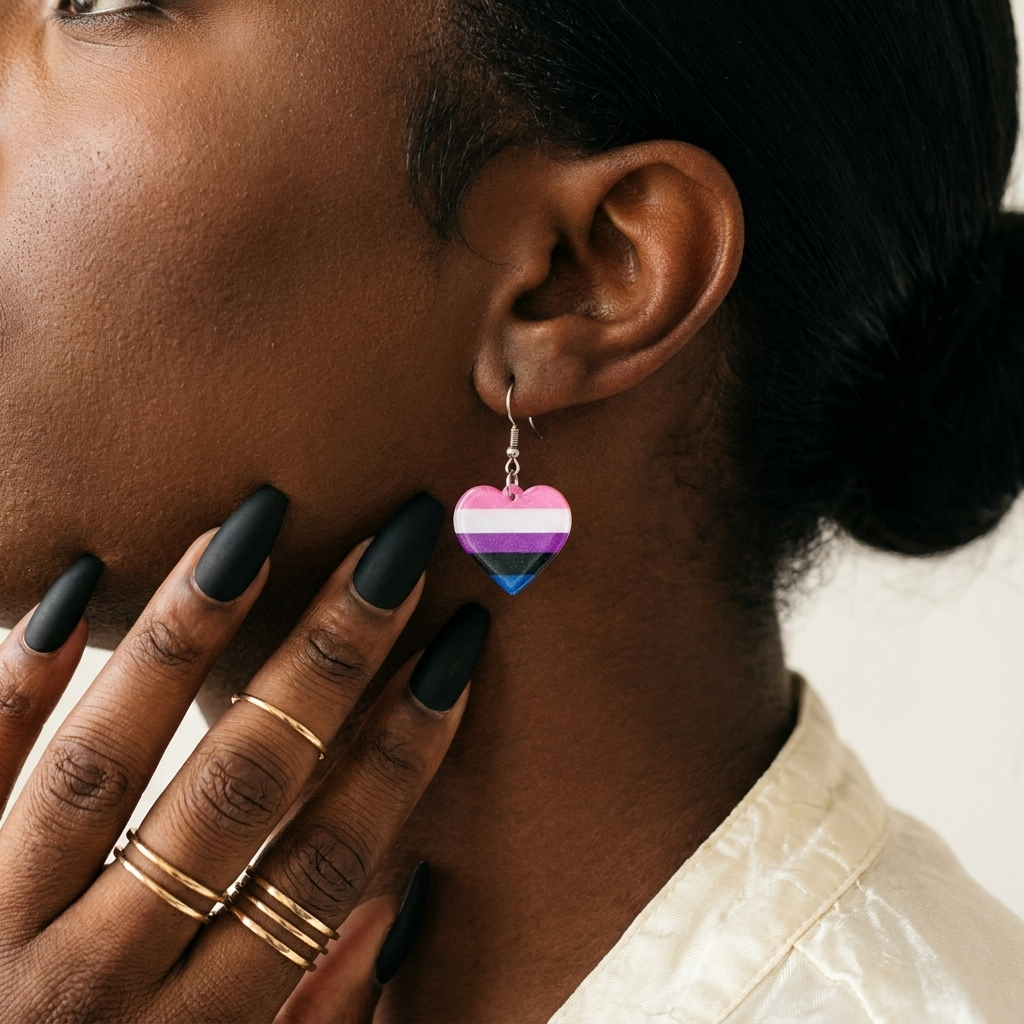 GenderFluid Flag Earrings