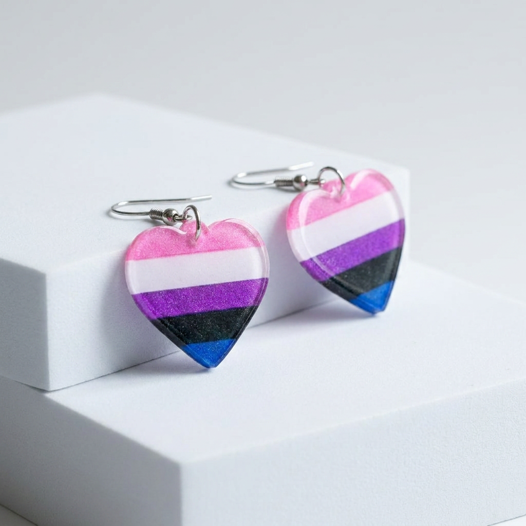 GenderFluid Flag Earrings
