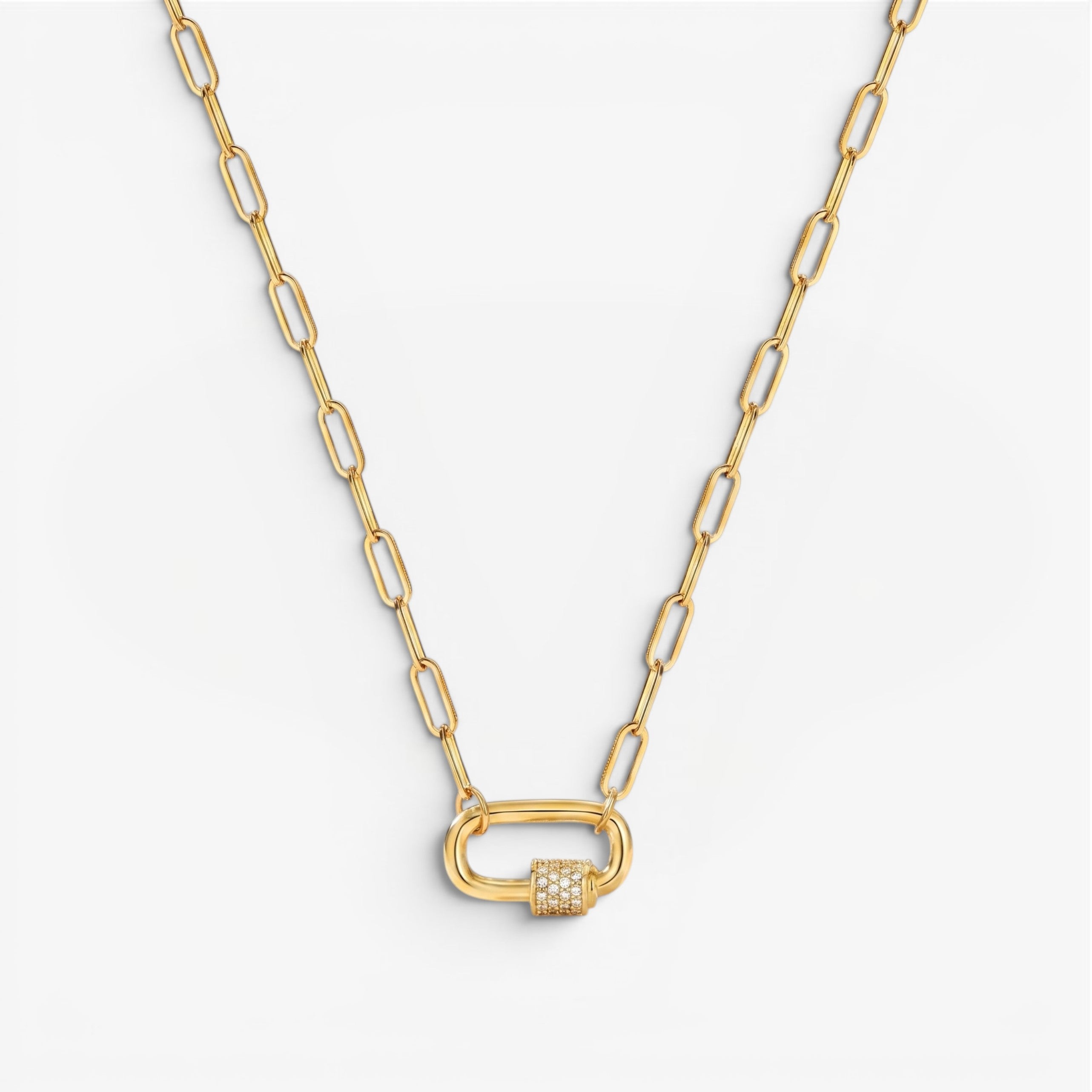 Diamond Lock Necklace